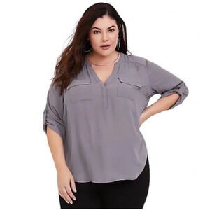 Torrid Harper Georgette Pullover Blouse